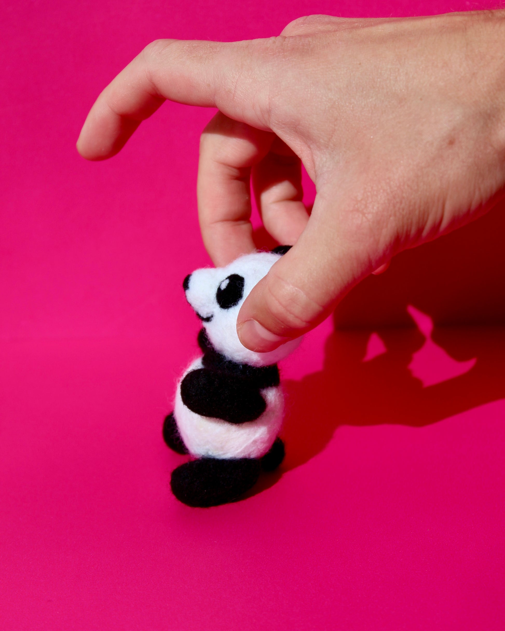 needle felt panda